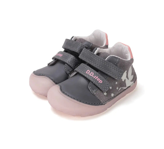 Mädchen Barfuß Dunkelgrau fluoreszierend Sommerschuhe D.D.Step