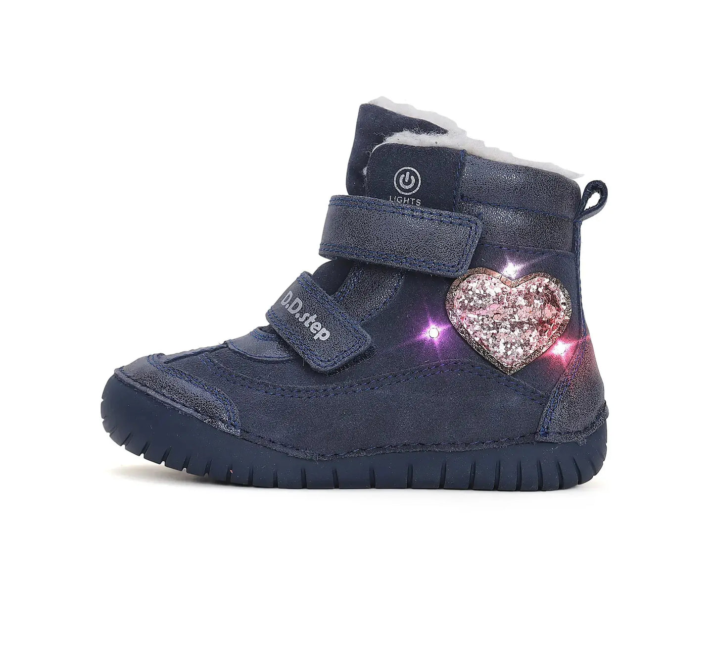 Mädchen Königsblau LED-Blinkschuhe Winterschuhe D.D.Step