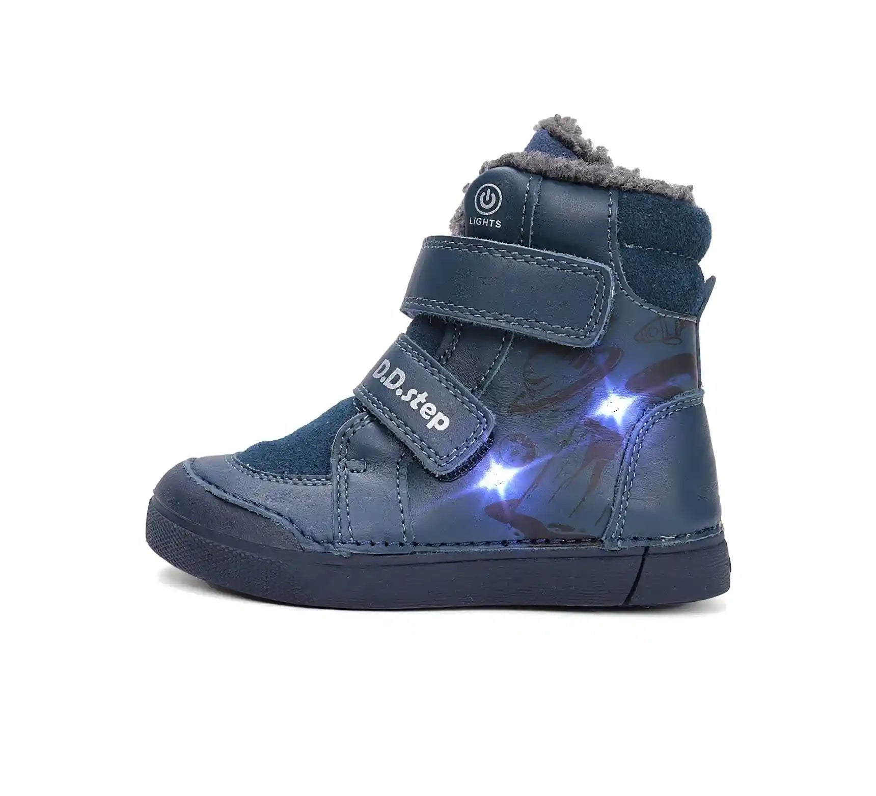 D.D.step LED blinkenden Kinder Winterstiefel verleihen einen funkelnden Akzent und erhöhen die Sicherheit dank ihrer hohen Sichtbarkeit.