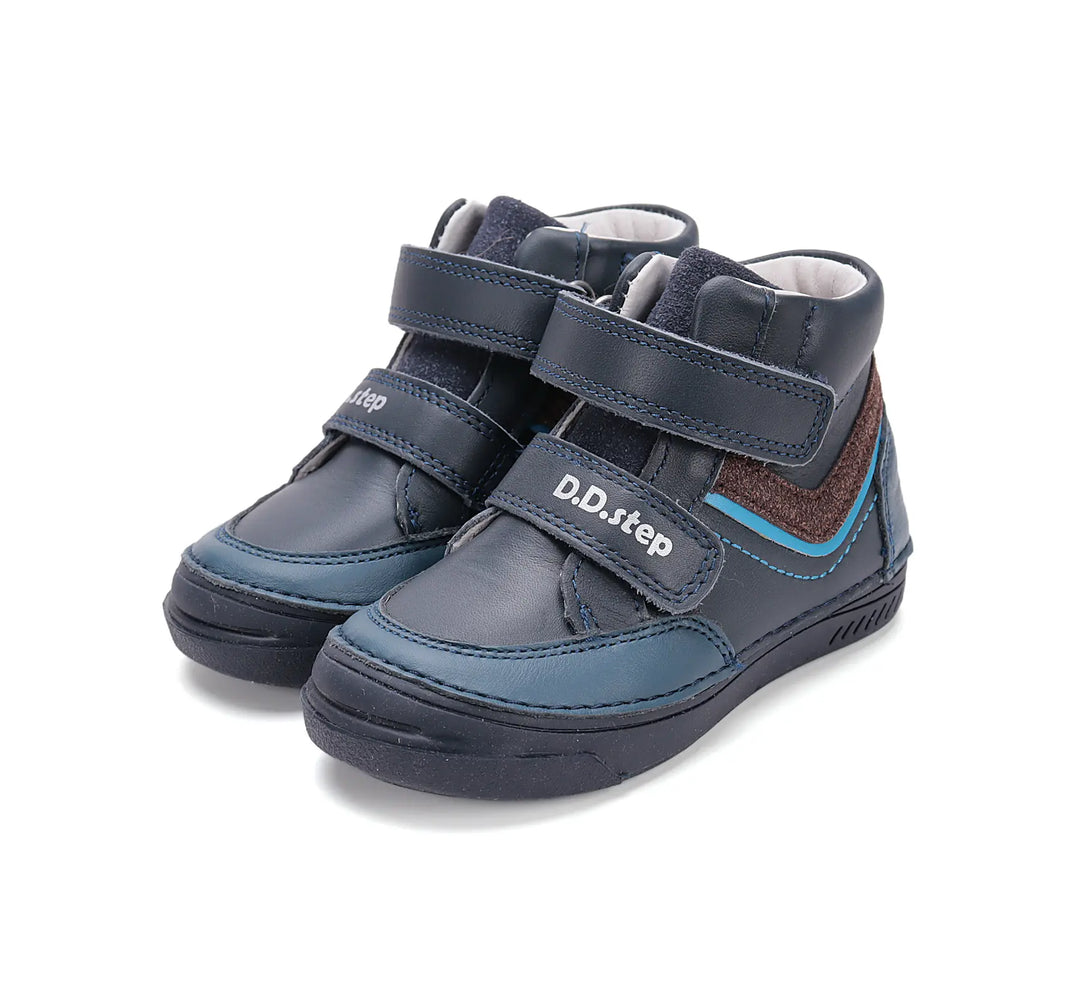 Kinder Herbst Jungen Lederschuhe Königsblau D.D.step ddstep