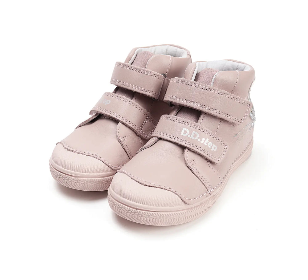 D.D.step Kinder Herbst Mädchen Lederschuhe Babyrosa