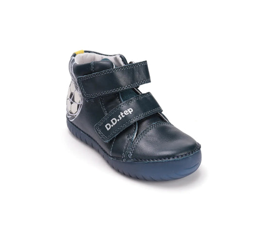 D.D.step Kinder Herbst Fluoreszierend Jungen Lederschuhe Königsblau