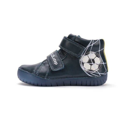 D.D.step Kinder Herbst Fluoreszierend Jungen Lederschuhe Königsblau