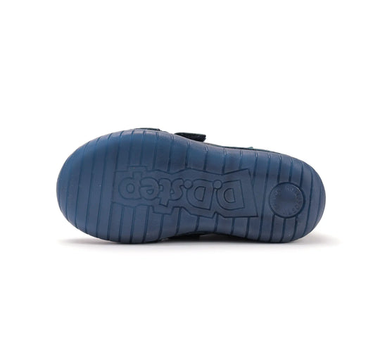 D.D.step Kinder Herbst Fluoreszierend Jungen Lederschuhe Königsblau