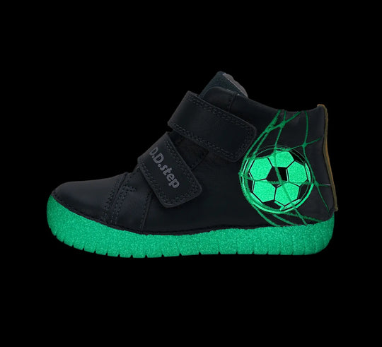 D.D.step Kinder Herbst Fluoreszierend Jungen Lederschuhe Königsblau