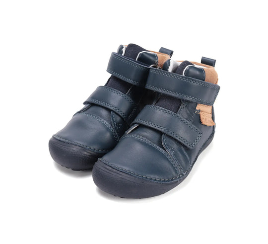 Kinder Barfuß Herbst Jungen Lederschuhe Königsblau D.D.step ddstep