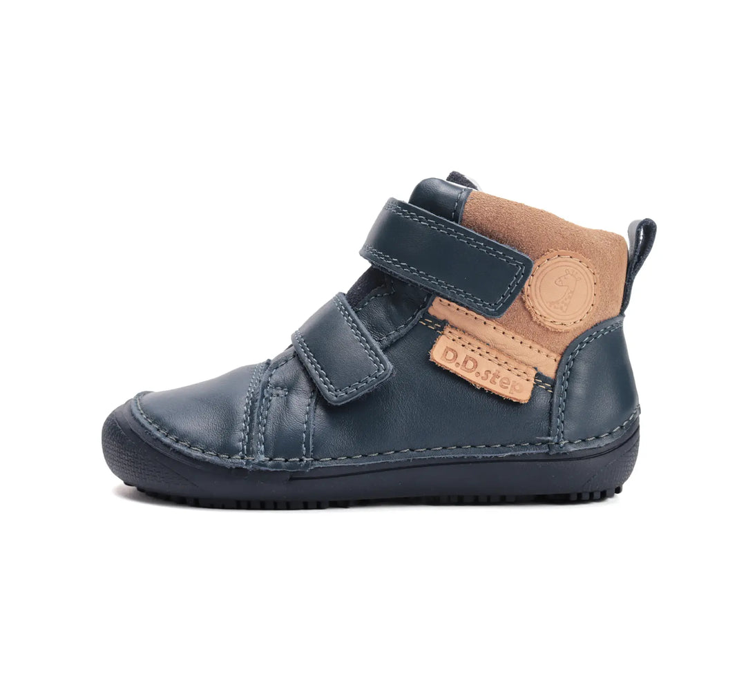 Kinder Barfuß Herbst Jungen Lederschuhe Königsblau D.D.step ddstep