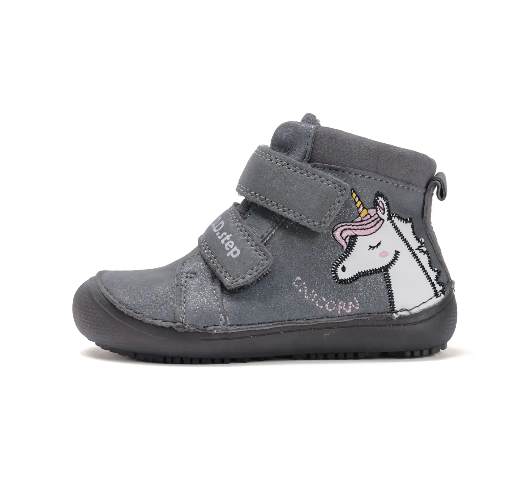 Mädchen Barfuß Dunkelgrau fluoreszierend Herbstschuhe D.D.Step