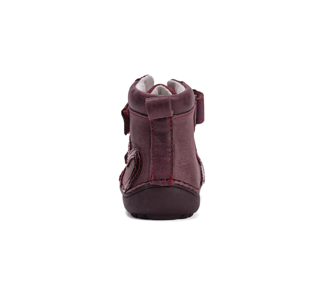 Kinder Barfuß Herbst Mädchen Lederschuhe Himbeerrot D.D.step ddstep