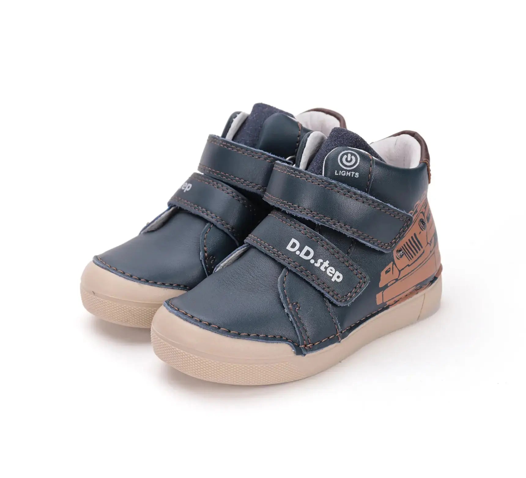 Jungen Königsblau LED-Blinkschuhe Herbstschuhe D.D.Step