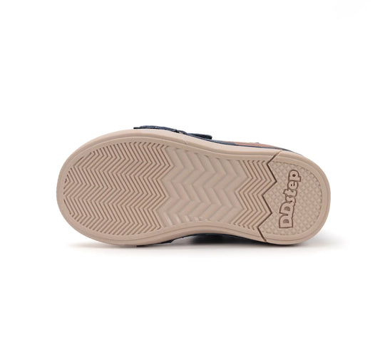 D.D.step Kinder Herbst LED blinkend Jungen Lederschuhe Königsblau