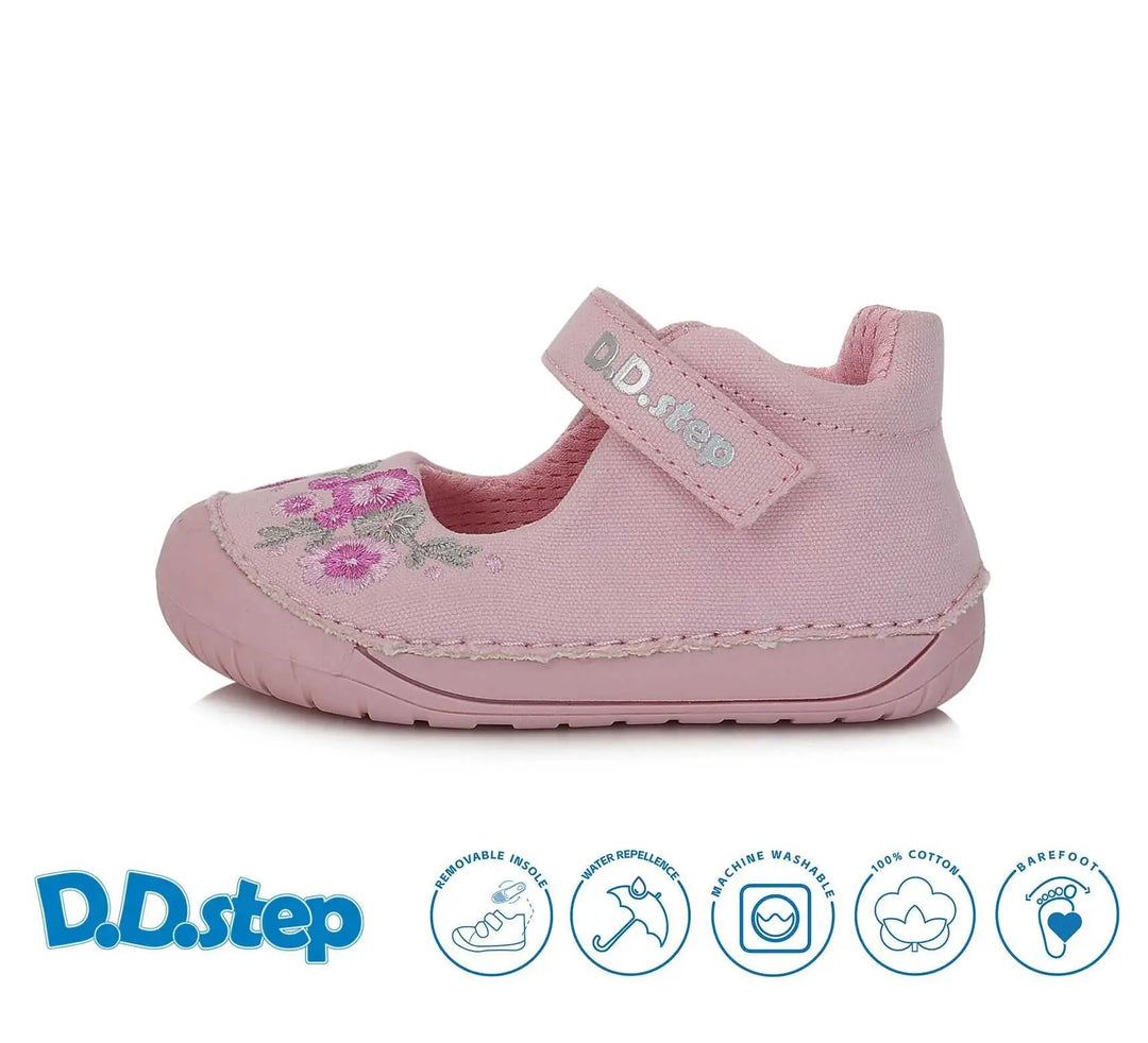 Kinder Barfuß Sandalen Mädchen Canvas Schuhe Babyrosa D.D.step ddstep