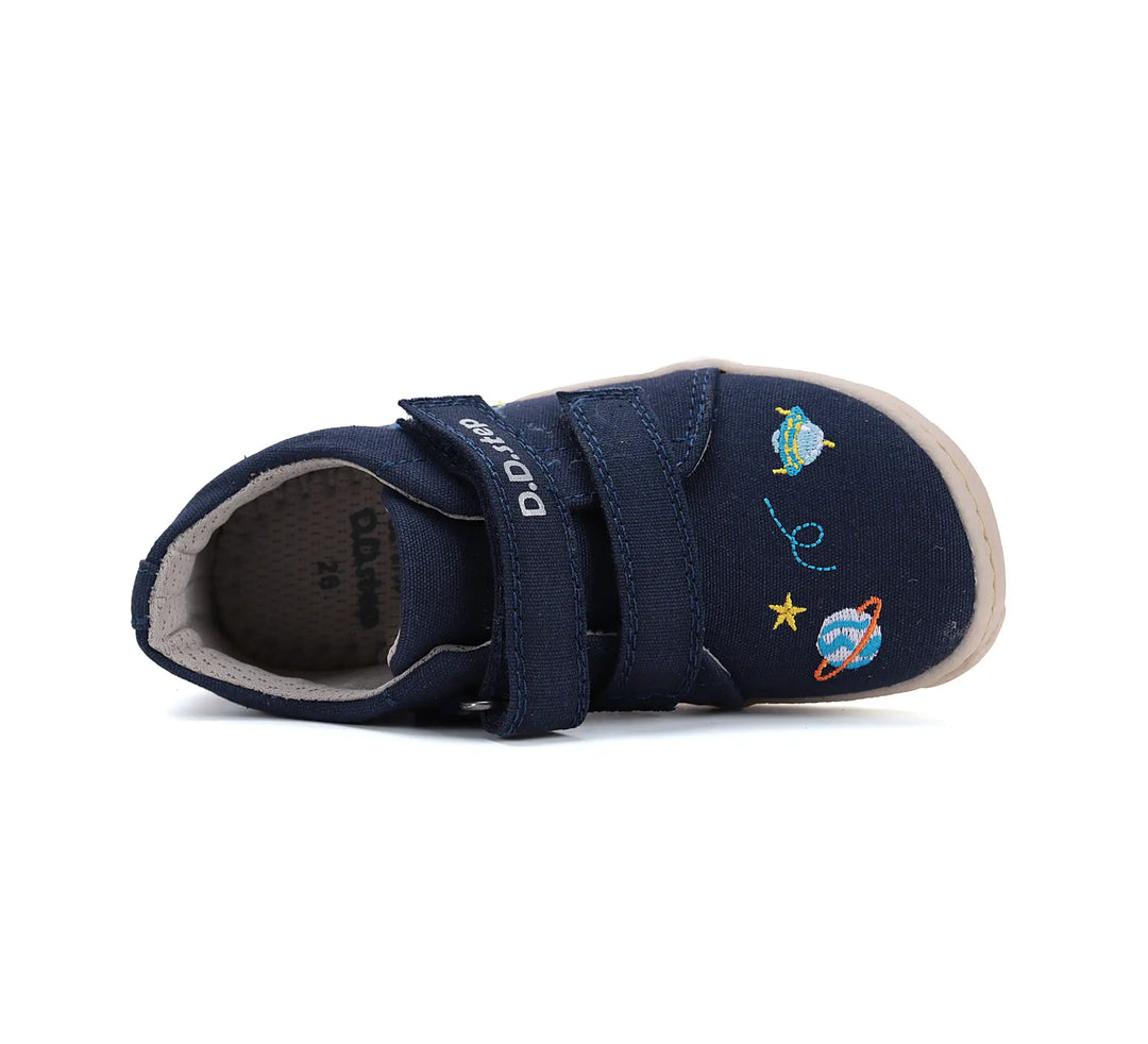 Kinder Barfuß Sneaker Jungen Canvas Schuhe Königsblau D.D.step ddstep