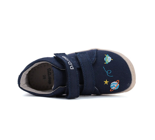 Kinder Barfuß Sneaker Jungen Canvas Schuhe Königsblau D.D.step ddstep