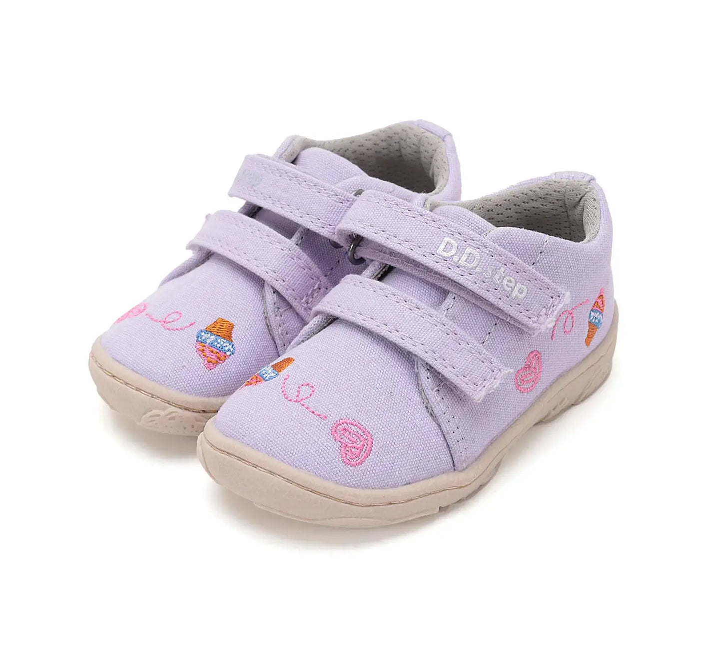 Mädchen Barfuß Mauve Canvas Schuhe D.D.Step