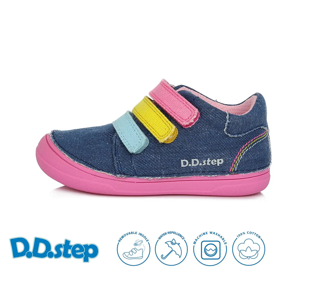 D.D.step Kinder Sport Sneaker Mädchen Canvas Schuhe Königsblau