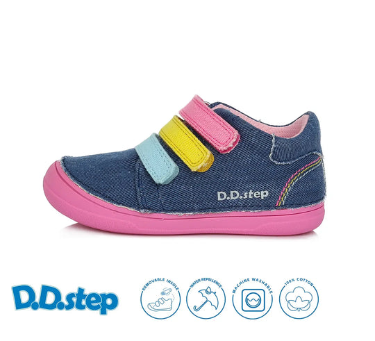 D.D.step Kinder Sport Sneaker Mädchen Canvas Schuhe Königsblau
