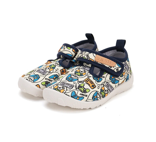 Kinder Barfuß Sneaker Jungen Canvas Schuhe Weiß D.D.step ddstep