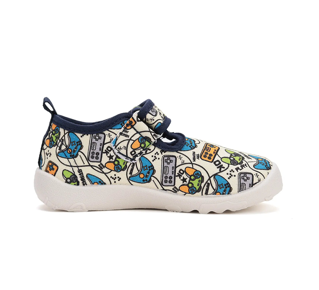 Kinder Barfuß Sneaker Jungen Canvas Schuhe Weiß D.D.step ddstep