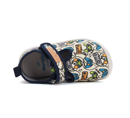 Kinder Barfuß Sneaker Jungen Canvas Schuhe Weiß D.D.step ddstep