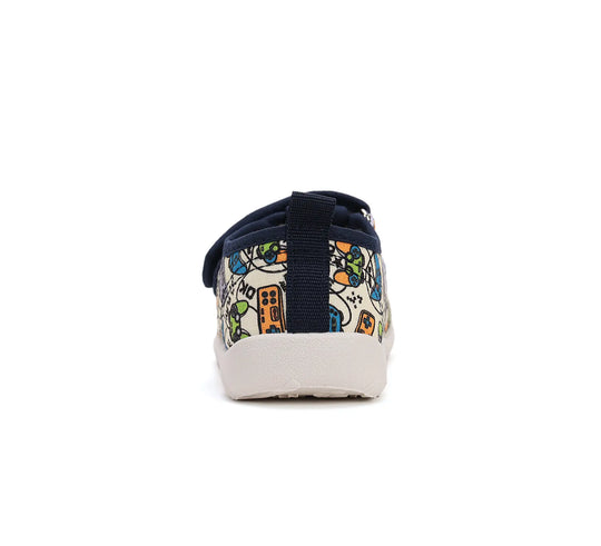 Kinder Barfuß Sneaker Jungen Canvas Schuhe Weiß D.D.step ddstep