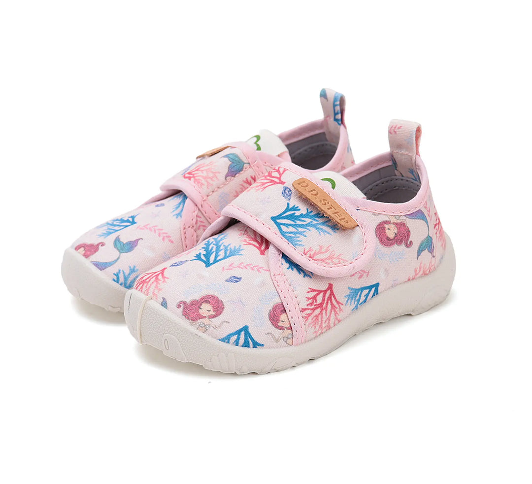 Kinder Barfuß Sneaker Mädchen Canvas Schuhe Babyrosa D.D.step ddstep