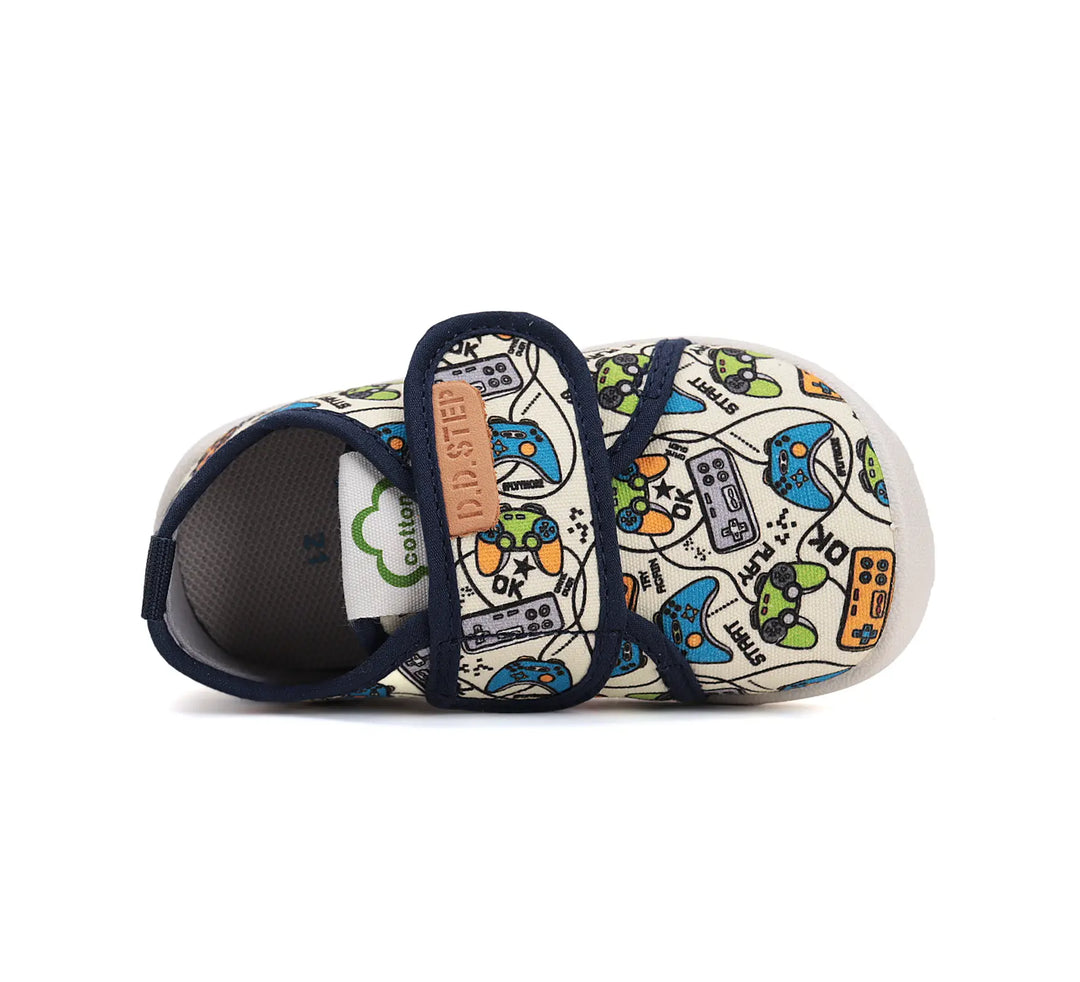 Kinder Barfuß Sneaker Jungen Canvas Schuhe Weiß D.D.step ddstep