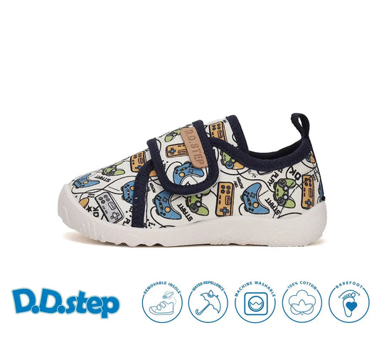 Jungen Barfuß Weiß Canvas Schuhe D.D.Step