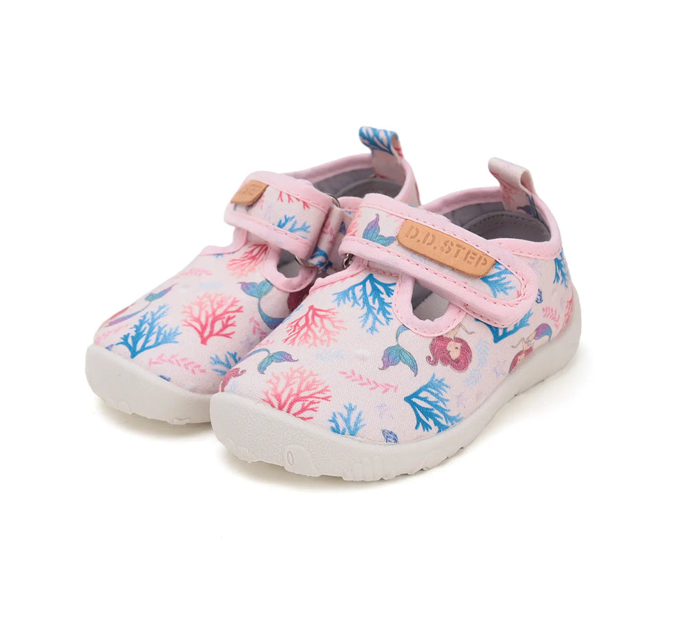 Kinder Barfuß Sneaker Mädchen Canvas Schuhe Babyrosa D.D.step ddstep
