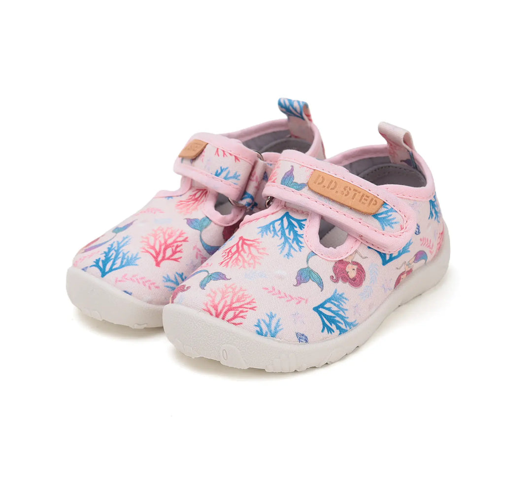 Kinder Barfuß Sneaker Mädchen Canvas Schuhe Babyrosa D.D.step ddstep