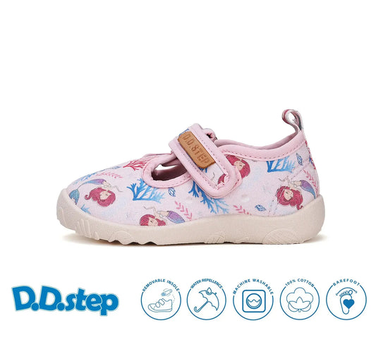 Mädchen Barfuß Babyrosa Canvas Schuhe D.D.Step