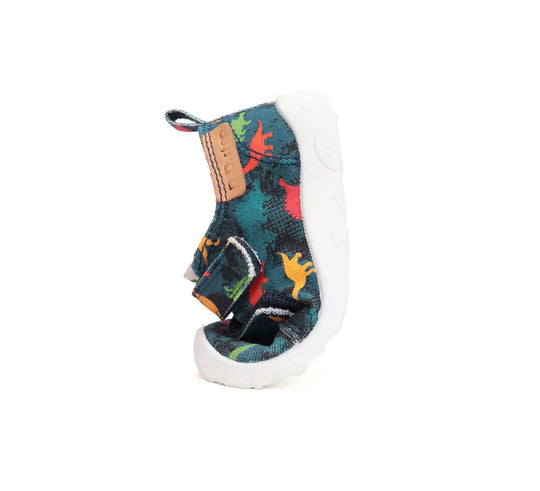 Kinder Barfuß Sneaker Jungen Canvas Schuhe Bermudablau Dino D.D.step ddstep