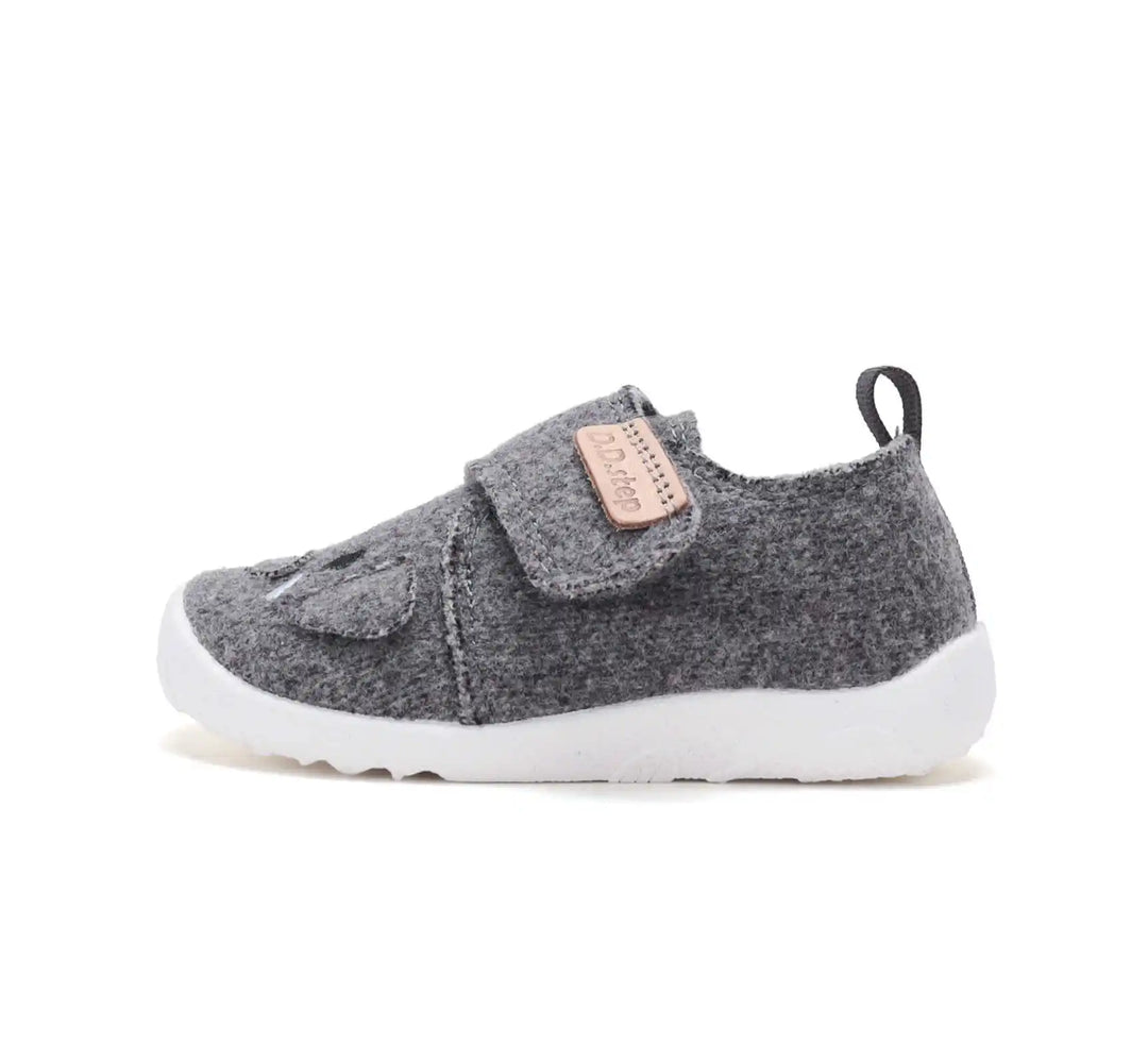 D.D.step Kinder Barfuß-Fleece-Sneaker Grau C086-62686B