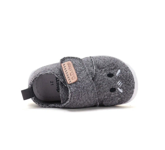 D.D.step Kinder Barfuß-Fleece-Sneaker Grau C086-62686B