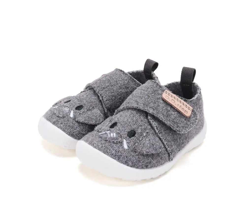 D.D.step Kinder Barfuß-Fleece-Sneaker Grau C086-62686B