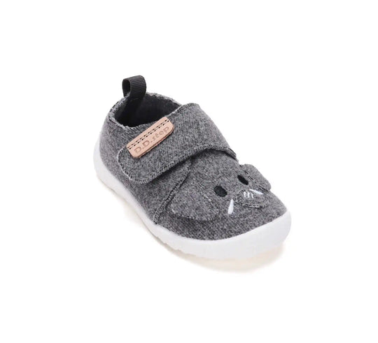 D.D.step Kinder Barfuß-Fleece-Sneaker Grau C086-62686B