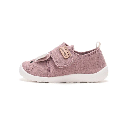 D.D.step Mädchen Barfuß-Fleece-Sneaker Rosa-Grau C086-62686G