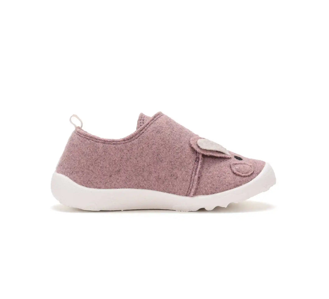 D.D.step Mädchen Barfuß-Fleece-Sneaker Rosa-Grau C086-62686G