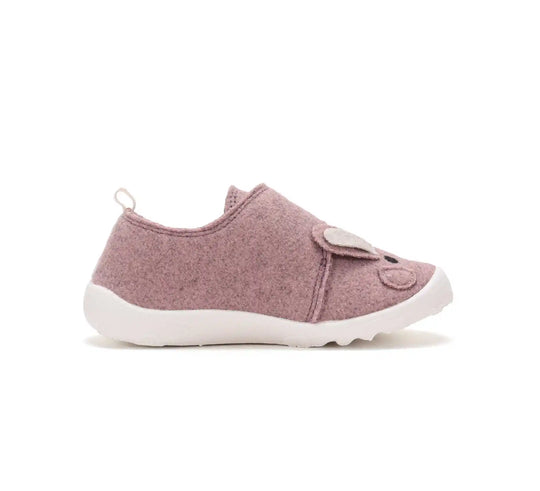 D.D.step Mädchen Barfuß-Fleece-Sneaker Rosa-Grau C086-62686G