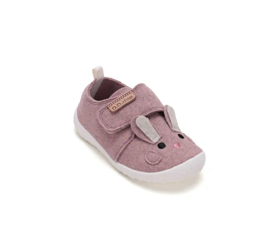 D.D.step Mädchen Barfuß-Fleece-Sneaker Rosa-Grau C086-62686G