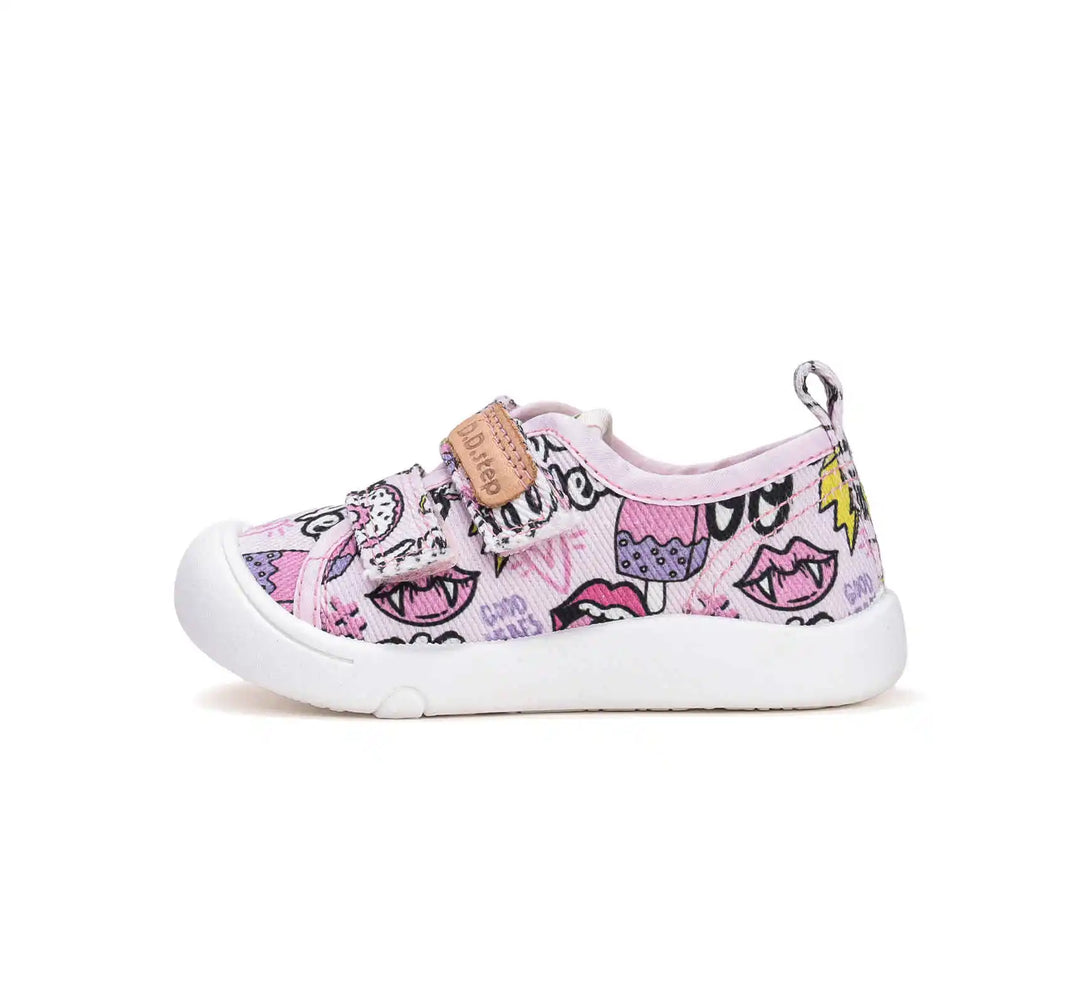 D.D.step Kinder Sport Sneaker Mädchen Canvas Schuhe Babyrosa