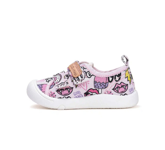 D.D.step Kinder Sport Sneaker Mädchen Canvas Schuhe Babyrosa