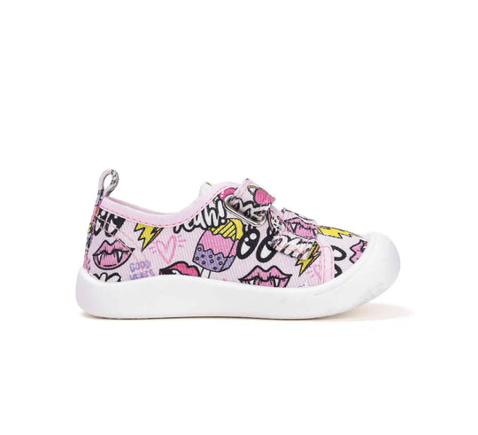 D.D.step Kinder Sport Sneaker Mädchen Canvas Schuhe Babyrosa