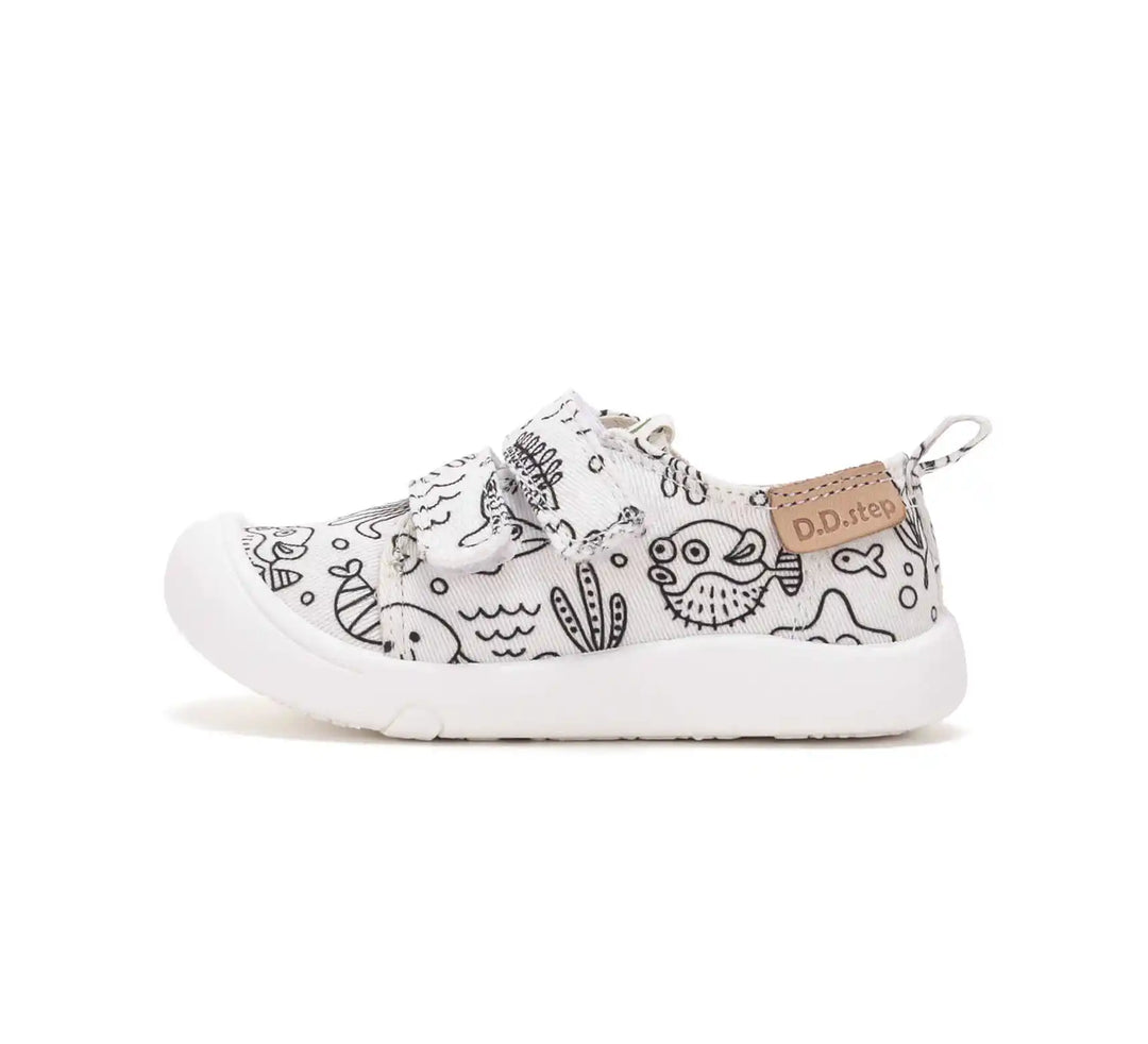 D.D.step Jungen Sneaker Weiß C100-71174A zum Selbstgestalten