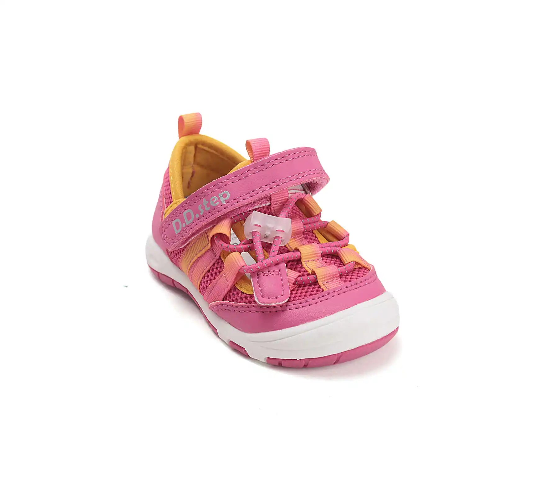 D.D.step Kinder Sport Sneaker Mädchen Canvas Schuhe Rosa-Gelb