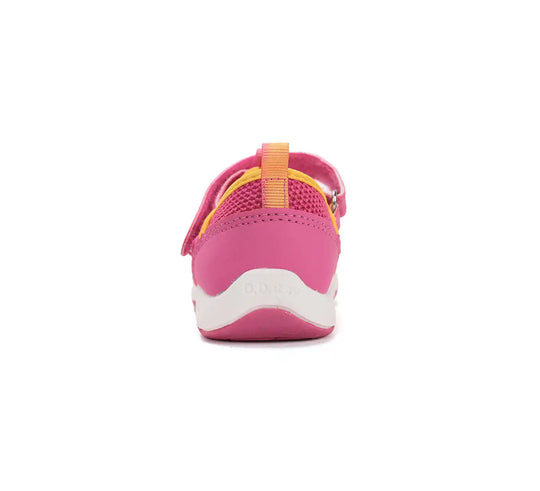 D.D.step Kinder Sport Sneaker Mädchen Canvas Schuhe Rosa-Gelb