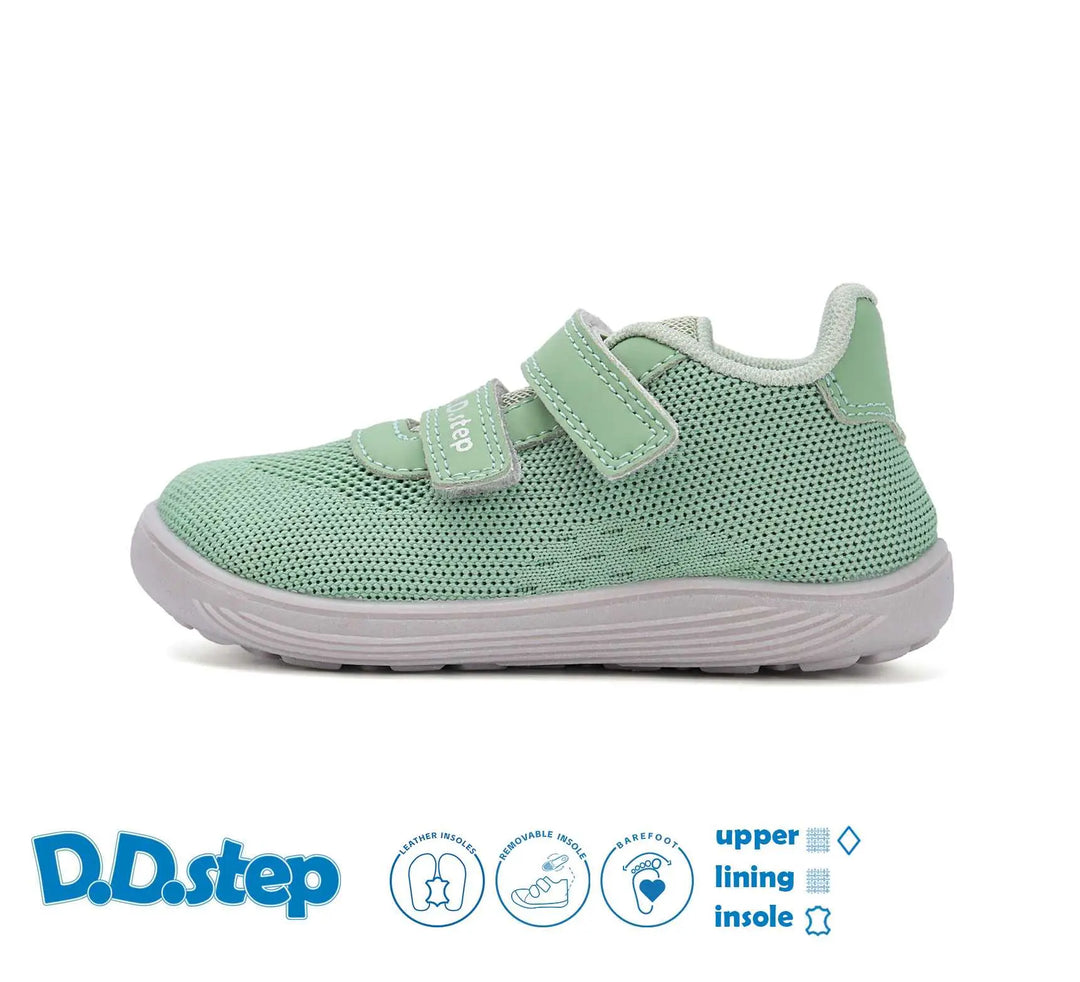 D.D.step Kinder Barfuß Sport Jungen Stoffschuhe in Moosgrün