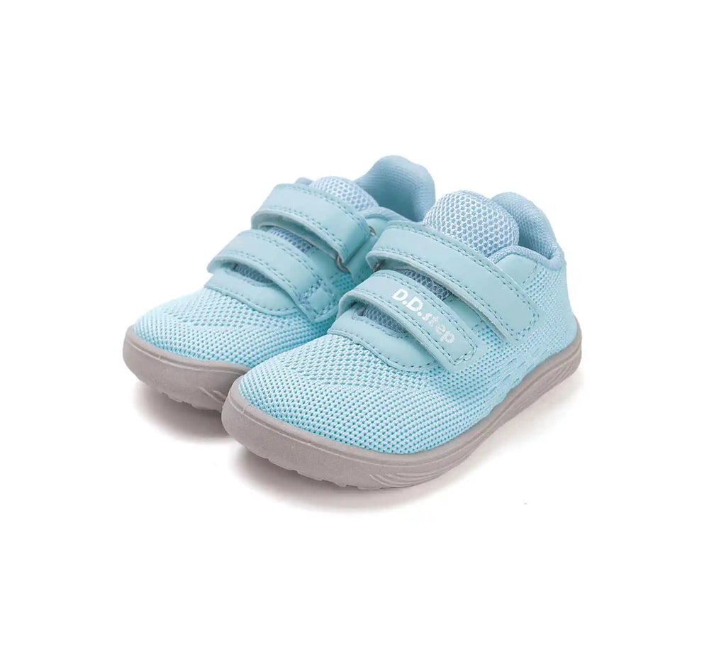 D.D.step Kinder Barfuß Sport Sandalen Jungen – Türkise Stoffschuhe mit verstellbaren Riemen für aktiven Komfort