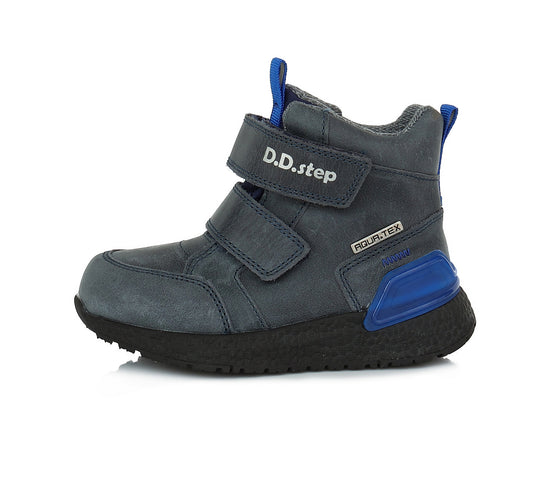 D.D.step Jungen Übergangsschuhe Königsblau F61-365 AQUA-TEX