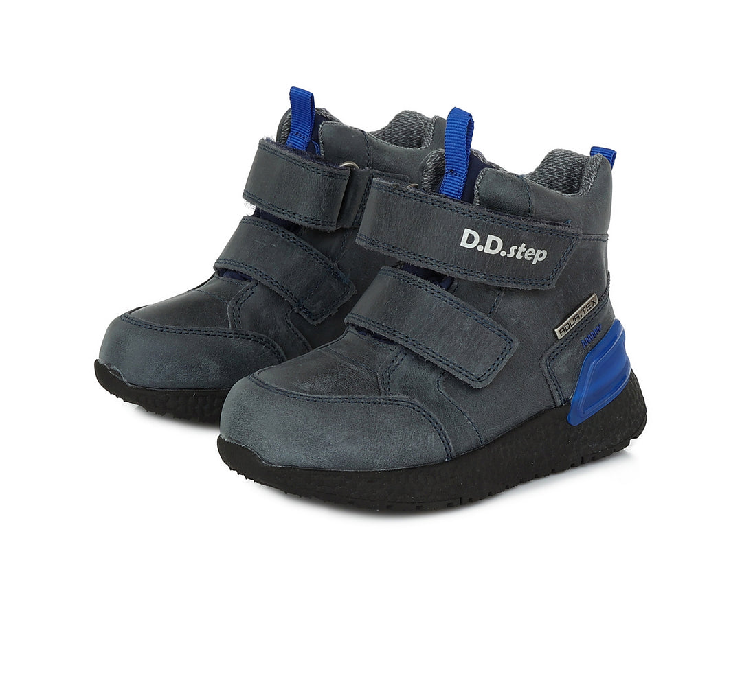 D.D.step Jungen Übergangsschuhe Königsblau F61-365 AQUA-TEX